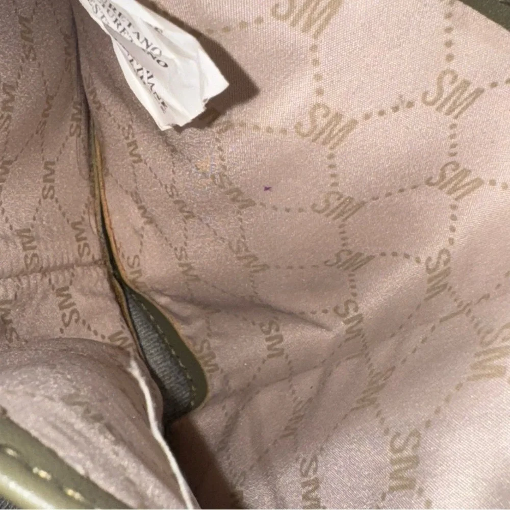 Steve Madden Olive Green‎ Gold Bifold Wallet Womens Horsebit Detail Q2/24/9672